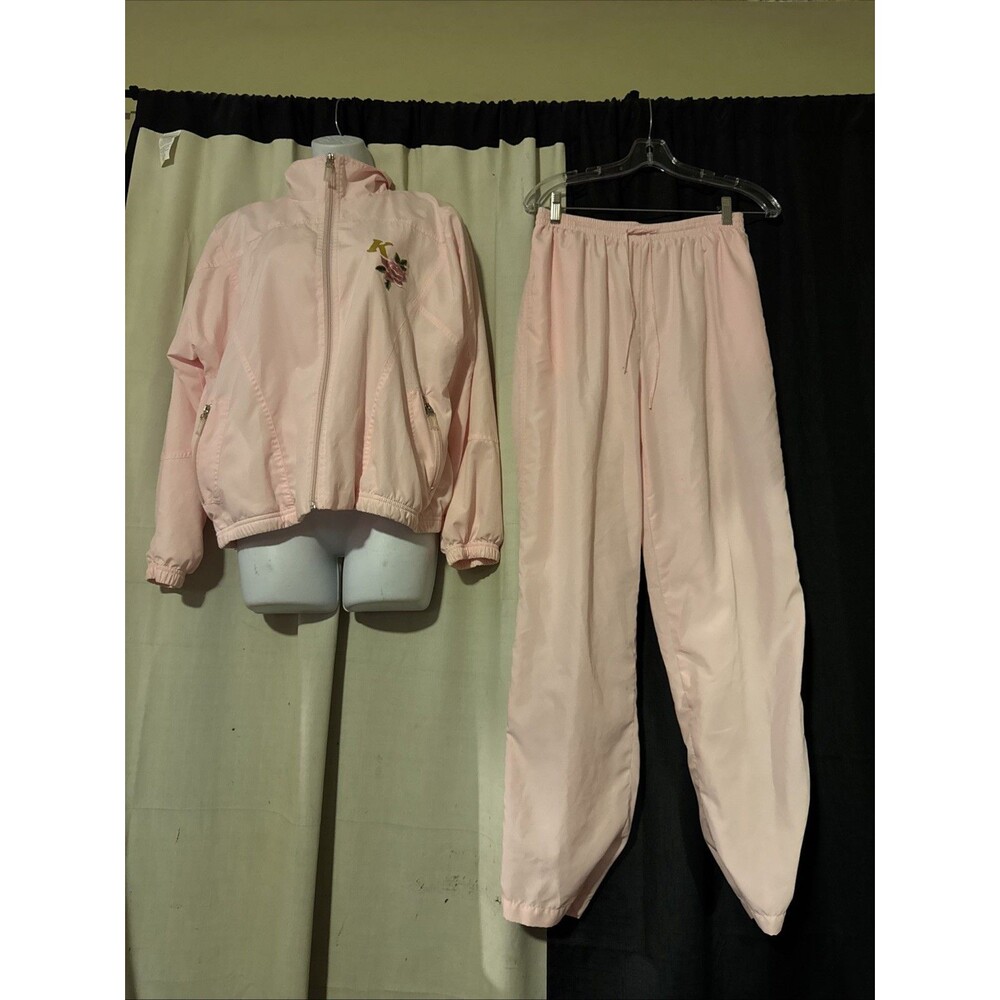 Cricket Lane Vintage 90s Women’s 2 Piece Pants Suit Pink Bottom S Top M